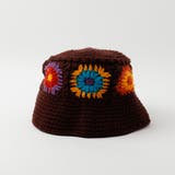 ブラウン | フラワークロシェニットハット | URBAN CHERRY