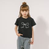 【2点セット】リボンプリントTシャツ＋デニムリボンストレートパンツ | URBAN CHERRY | 詳細画像1 