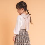 【伸縮性・保温性バツグン】シフォンドッキングバックリボンリブトップス | URBAN CHERRY | 詳細画像1