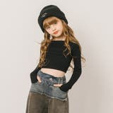 フィンガーホール付きクロップドリブニットトップス | URBAN CHERRY | 詳細画像1