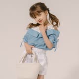 オープンショルダードッキングストライプブラウス+フロントボタンショートパンツ | URBAN CHERRY | 詳細画像1