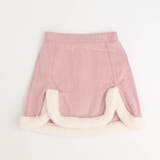 ピンク | 【Mielボアシリーズ】裾ボアスリット台形ミニスカート | URBAN CHERRY