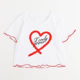 ホワイト | 【吸水速乾】配色メロウスプレーハートプリントTシャツ | URBAN CHERRY