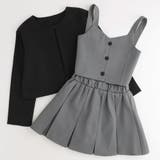 ブラック | 【セレモニーフォーマル3点セット】ボレロ＋ビスチェ＋プリーツスカート | URBAN CHERRY