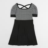 ブラック | 千鳥格子柄サイドカットワンピース水着 | URBAN CHERRY