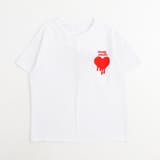 ホワイト | 【吸水速乾】オーバーサイズハートロゴプリントTシャツ | URBAN CHERRY