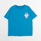 ブルー | 【吸水速乾】オーバーサイズハートロゴプリントTシャツ | URBAN CHERRY
