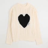 アイボリー | ハートデザインニット | URBAN CHERRY