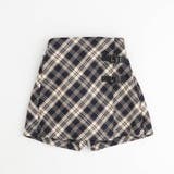 ネイビー | 【インナーパンツ付き】ダブルベルトチェックラップスカート | URBAN CHERRY