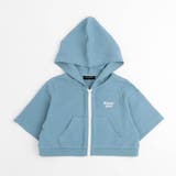 ブルー | 【さらっと触感】ワッフルクロップドフードパーカー | URBAN CHERRY