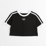 ブラック | 【さらっと触感】ワッフルリボンラインクロップドTシャツ | URBAN CHERRY