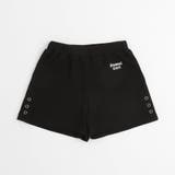 ブラック | 【さらっと触感】ワッフルサイドリングボタンデザインショートパンツ | URBAN CHERRY