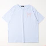 ブルー | 【CHIPIE/シピ】フレンチリボンロゴプリントTシャツ | URBAN CHERRY