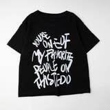 ブラック | ペイントプリントデザインオーバーサイズTシャツ | URBAN CHERRY