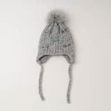 グレー | ポンポンリボンニット帽 | URBAN CHERRY