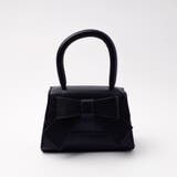 ブラック | 【2way】ショルダーチェーン付きリボンハンドバッグ | URBAN CHERRY