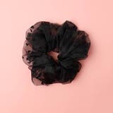 ブラック | ハートオーガンジーシュシュ | URBAN CHERRY