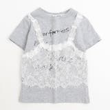 グレー | レースキャミドッキングプリントTシャツ | URBAN CHERRY