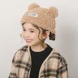 クマ耳ポンポンデザインファーニット帽 | URBAN CHERRY | 詳細画像1 