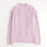 ピンク | ケーブル編みニットプルオーバー | URBAN CHERRY
