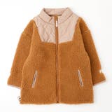 キャメル | おうちで洗える!ハートロゴ刺繍中綿キルティングMIXボアコート | URBAN CHERRY