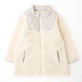 アイボリー | おうちで洗える!ハートロゴ刺繍中綿キルティングMIXボアコート | URBAN CHERRY