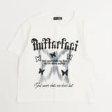 ホワイト | バタフライロゴプリントオーバーサイズTシャツ | URBAN CHERRY