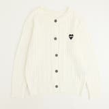 アイボリー | ワンポイントハート刺繍ケーブルニットカーディガン | URBAN CHERRY