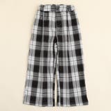 ブラック | タック入りチェックワイドパンツ | URBAN CHERRY