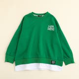 グリーン | スリーブデザインオーバーサイズロゴスウェットプルオーバー | URBAN CHERRY
