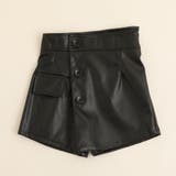 ブラック | アシンメトリーレザーキュロットパンツ | URBAN CHERRY