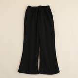 ブラック | 【ふんわりあったか】裏起毛ニットソーフレアパンツ | URBAN CHERRY