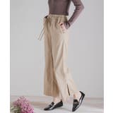GREIGE | スリットワイドパンツ | SENSE OF PLACE