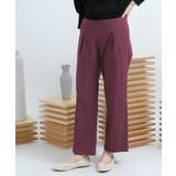 BURGUNDY | ストレッチワイドクロップドパンツ | SENSE OF PLACE