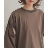 BROWN | スリットスリーブルーズTシャツ | SENSE OF PLACE