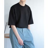 BLACK | ダンボールポンチTシャツ(5分袖) | SENSE OF PLACE