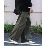 OLIVE | ウォッシュドカーゴワイドパンツ | SENSE OF PLACE