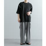 『ユニセックス』ブランケットステッチルーズTシャツ(5分袖) | SENSE OF PLACE | 詳細画像25