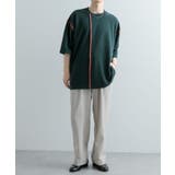 『ユニセックス』ブランケットステッチルーズTシャツ(5分袖) | SENSE OF PLACE | 詳細画像32
