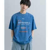 ROYAL BLUE | フェードロゴグラフィックTシャツ(5分袖) | SENSE OF PLACE