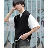 BLACK | アゼアミクロップドニットベスト | SENSE OF PLACE