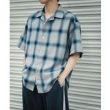 BEG×GRG | 『Sサイズあり』『ユニセックス』オンブレチェックオープンカラーシャツ | SENSE OF PLACE