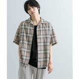 『Sサイズあり』『ユニセックス』オンブレチェックオープンカラーシャツ | SENSE OF PLACE | 詳細画像16