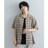 『Sサイズあり』『ユニセックス』オンブレチェックオープンカラーシャツ | SENSE OF PLACE | 詳細画像17