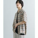 『Sサイズあり』『ユニセックス』オンブレチェックオープンカラーシャツ | SENSE OF PLACE | 詳細画像18