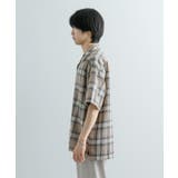 『Sサイズあり』『ユニセックス』オンブレチェックオープンカラーシャツ | SENSE OF PLACE | 詳細画像22
