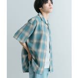 『Sサイズあり』『ユニセックス』オンブレチェックオープンカラーシャツ | SENSE OF PLACE | 詳細画像34