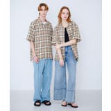 『Sサイズあり』『ユニセックス』オンブレチェックオープンカラーシャツ | SENSE OF PLACE | 詳細画像48