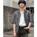 マーブルプリントオープンカラーシャツ | SENSE OF PLACE | 詳細画像1