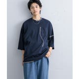 NVY×PNK | ハンドステッチルーズTシャツ | SENSE OF PLACE